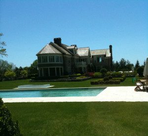 Large house with pool and garden.