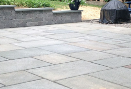 A view of exterior pavers